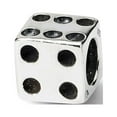 thumbnail image 1 of Sterling Silver Reflections SimStars Dice Bead Charm - Measures 6.36x6.36mm Wide, 1 of 2