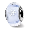 thumbnail image 1 of Sterling Silver Reflections Snowflake Blue Italian Glass Bead, 1 of 1