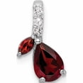 thumbnail image 1 of Sterling Silver Rh-Plated .93T.W. Garnet & White Topaz Pendant Made In Thailand -Jewelry By Sweet Pea, 1 of 7