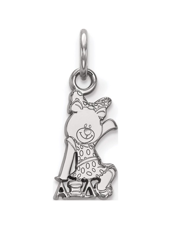 Sterling Silver Rhodium-plated LogoArt Alpha Xi Delta Sorority Symbol Extra Small Pendant