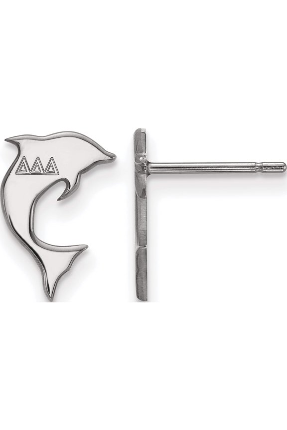 Sterling Silver Rh-Plated Logoart Delta Xs Post Earrings (12 X 10) Made In United States ss038ddd