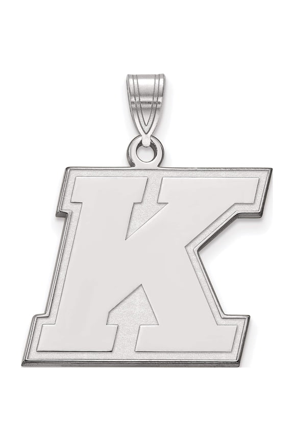 Sterling Silver Rh-Plated Logoart Kent State University Large Pendant (25 X 31) Made In United States ss006ken