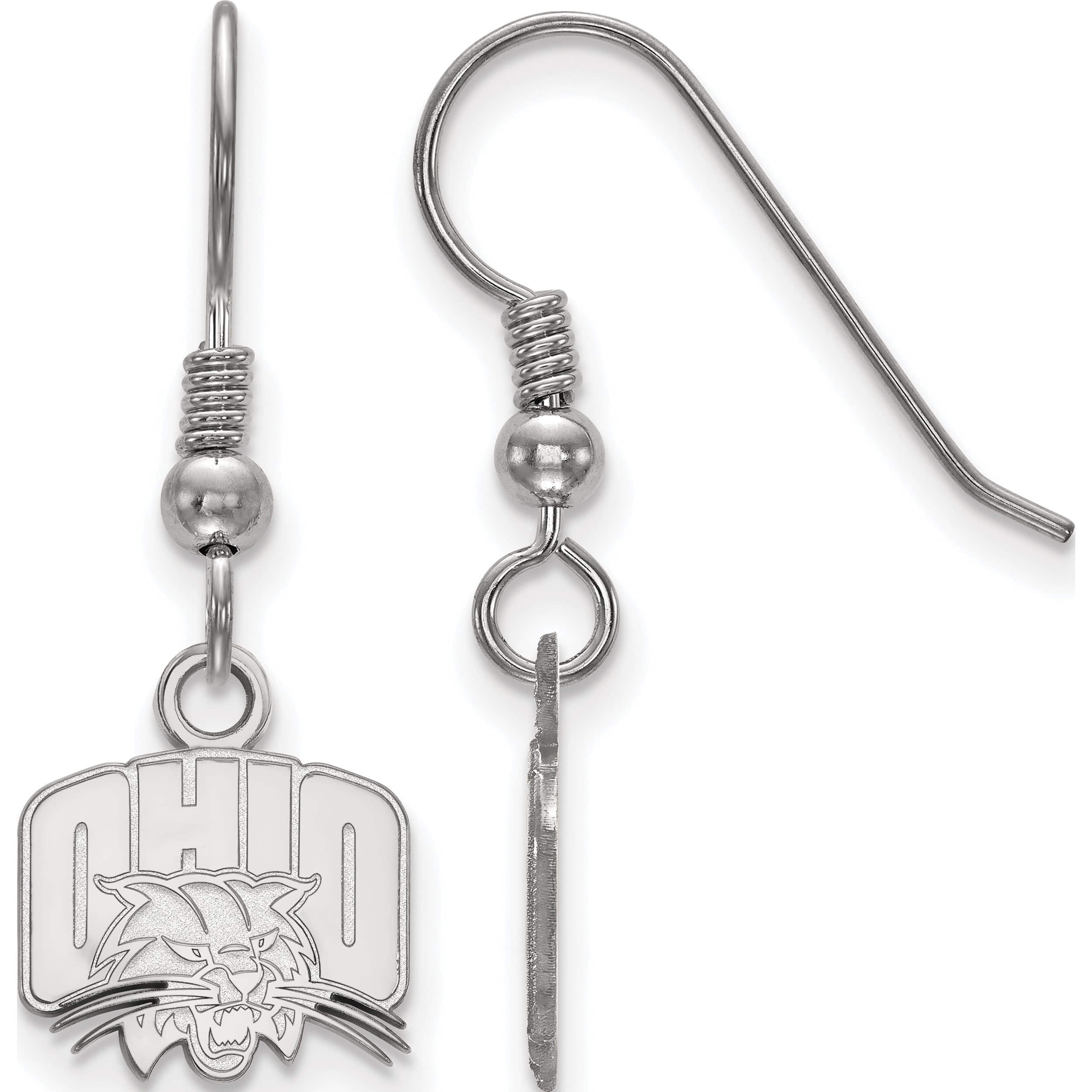 Sterling Silver Rh-Plated Logoart Ohio University Xs Dangle