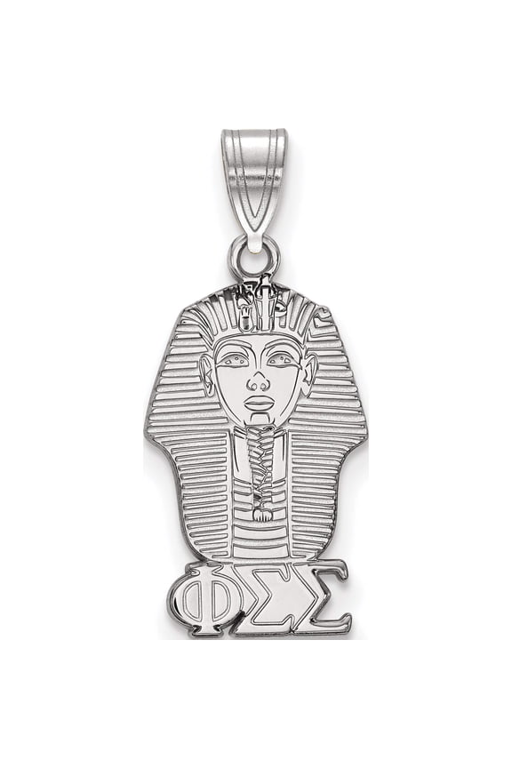 Sterling Silver Rhodium-plated LogoArt Phi Sigma Sigma Sorority Symbol Small Pendant