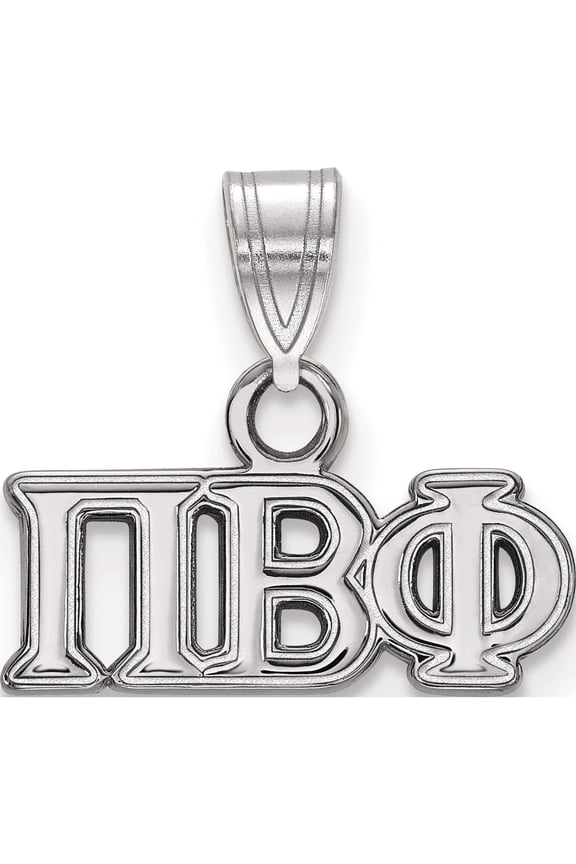 Sterling Silver Rh-Plated Logoart Pi Beta Phi Small Pendant (12 X 15) Made In United States ss002pbp
