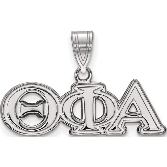 Sterling Silver Rh-Plated Logoart Theta Phi Alpha Medium Pendant (16 X 28) Made In United States ss003tpa