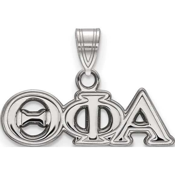 Sterling Silver Rh-Plated Logoart Theta Phi Alpha Small Pendant (13 X 21) Made In United States ss002tpa
