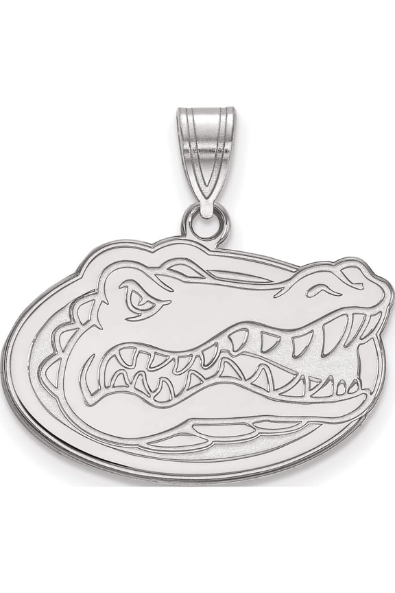 Sterling Silver Rh-Plated Logoart University Of Florida Medium Pendant (23 X 24) Made In United States ss003ufl