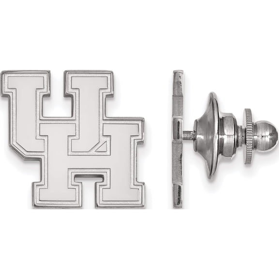 Jewelry by Sweet Pea Sterling Silver Rhodium-plated LogoArt University of Houston U-H Lapel Pin