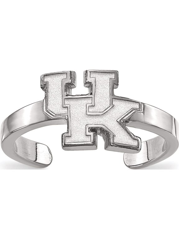 Sterling Silver Rhodium-plated LogoArt University of Kentucky U-K Toe Ring