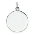 thumbnail image 1 of Sterling Silver Rh-plt Engraveable Round Polished Front/Back Disc Charm QM372/35P, 1 of 4