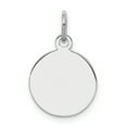 thumbnail image 1 of Sterling Silver Rh-plt Engraveable Round Polished Front/Back Disc Charm QM497/27P, 1 of 4