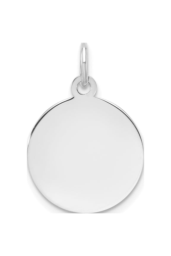 Sterling Silver Rh-plt Engraveable Round Polished FrontBack Disc Charm Material Primary Purity Gorgeous Vibrant Timeless An unforgettable keepsake to treasure forever