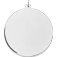 thumbnail image 1 of Sterling Silver Rhod-Plated Eng. Rnd Polish Front/Satin Back Disc Charm (46 X 38) Made In United States qm377/35, 1 of 5