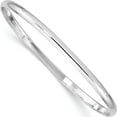 thumbnail image 1 of Sterling Silver Rhod. Plated Polished Slip-On Child's Bangle Made In Thailand qb849, 1 of 5