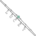 thumbnail image 1 of Sterling Silver Rhod-Pltd Enamel Clover Lucky 7.25In W/1In Ext Bracelet (Width 7.7) (Length 8.25) - Jbsp, 1 of 5