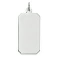 thumbnail image 1 of Sterling Silver Rect. Front/Satin Back Disc Charm Pendant, 1 of 4