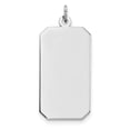 thumbnail image 1 of Sterling Silver Rhod-plate Eng. Rect. Polish Front/Satin Back Disc Charm QM512/27, 1 of 4