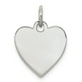 thumbnail image 1 of Sterling Silver Rhod-plated Eng. Heart Polish Front/Satin Back Disc Charm, 1 of 1