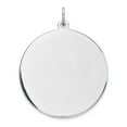 thumbnail image 1 of Sterling Silver Rhod-plated Eng. Rnd Polish Front/Satin Back Disc Charm, 1 of 1