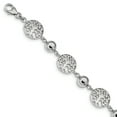 thumbnail image 1 of Sterling Silver Rhod-plated Round Tree and Circle w/1in ext. Bracelet Q-QG4236-7, 1 of 4