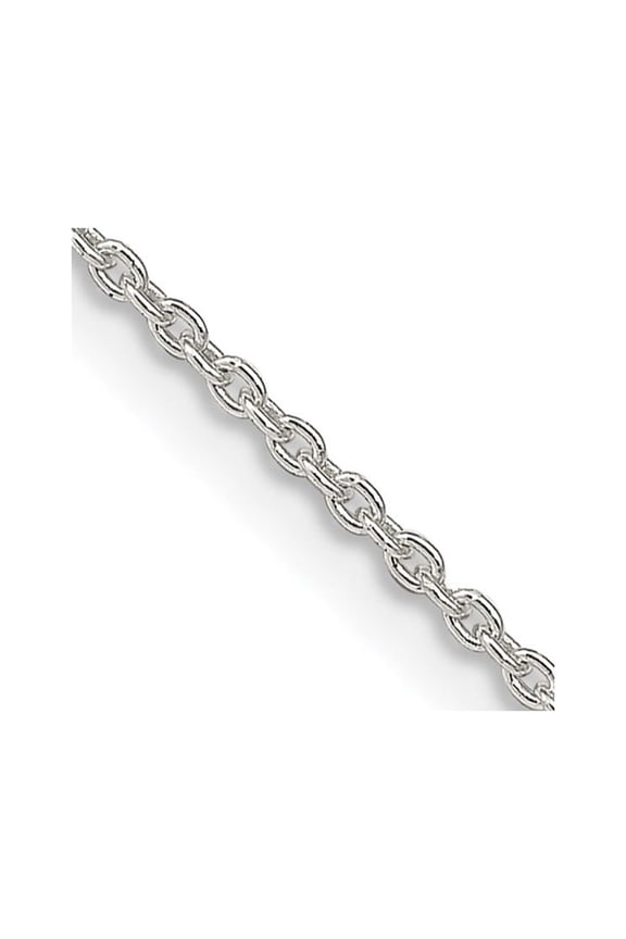 Sterling Silver Rhodium 1.5mm Cable18in Chain for NFL Logo Art (Not Carded)