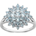 thumbnail image 1 of Sterling Silver Rhodium Aquamarine Ring (Size 7) Made In India qr4529aq-7, 1 of 5