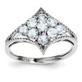 thumbnail image 1 of Sterling Silver Rhodium Aquamarine Ring, 1 of 1