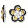thumbnail image 1 of Sterling Silver Rhodium Citrine & Black Sapphire Earring Jacket QJ141NOV, 1 of 2