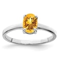 thumbnail image 1 of Sterling Silver Rhodium Citrine Ring, 1 of 6