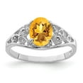 thumbnail image 1 of Sterling Silver Rhodium Citrine ring, 1 of 6