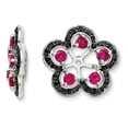 thumbnail image 1 of Sterling Silver Rhodium Created Ruby & Black Sapphire Earring Jacket, 1 of 1
