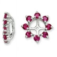 thumbnail image 1 of Sterling Silver Rhodium Created Ruby Earring Jacket, 1 of 3
