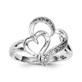 thumbnail image 1 of Sterling Silver Rhodium Diam. Heart Ring, 1 of 1