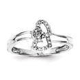 thumbnail image 1 of Sterling Silver Rhodium Diam. Heart Ring, 1 of 3