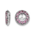 thumbnail image 1 of Sterling Silver Rhodium Diam. & Created Pink Sapphire Earring Jacket QJ123OCT, 1 of 2