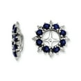 thumbnail image 1 of Sterling Silver Rhodium Diam. & Created Sapphire Earring Jacket QJ119SEP, 1 of 4