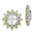thumbnail image 1 of Sterling Silver Rhodium Diamond & Peridot Earring Jacket Sterling Silver Earrings, 1 of 1