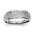 thumbnail image 1 of Sterling Silver Rhodium Five Row Diam. Band Ring, 1 of 1