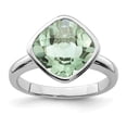 thumbnail image 1 of Sterling Silver Rhodium Green Quartz Ring, 1 of 6
