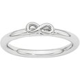 thumbnail image 1 of Sterling Silver Rhodium Infinity Symbol Ring, 1 of 7