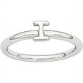 thumbnail image 1 of Sterling Silver Rhodium Letter I Ring, 1 of 8