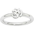 thumbnail image 1 of Sterling Silver Rhodium Ohm Ring, 1 of 6