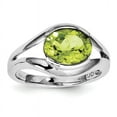 thumbnail image 1 of Sterling Silver Rhodium Peridot Ring, 1 of 1