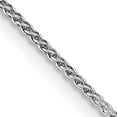 thumbnail image 1 of Sterling Silver Rhodium-Plated 1.25mm Round Spiga Chain (22 X 1.25) Made In Italy qsp030r-22, 1 of 4