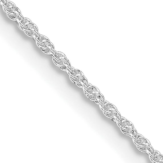 Sterling Silver Rhodium-Plated 1.3mm Loose Rope Chain (14 X 1.3) Made In India qfc67r-14