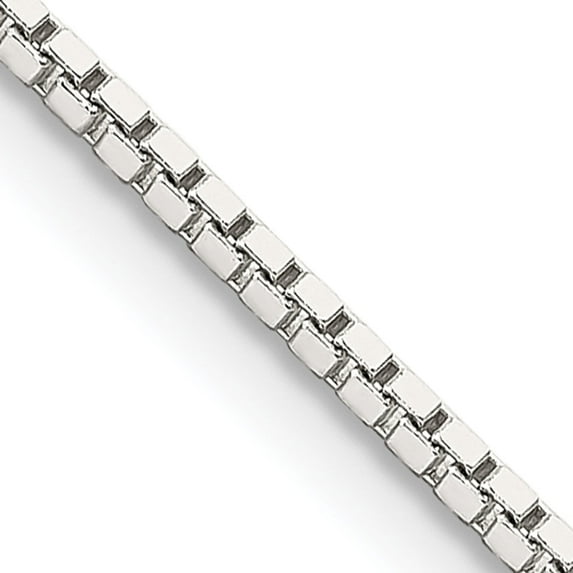 Sterling Silver Rhodium-Plated 1.5mm Box Chain (22 X 1.5) Made In Italy qbx028r-22