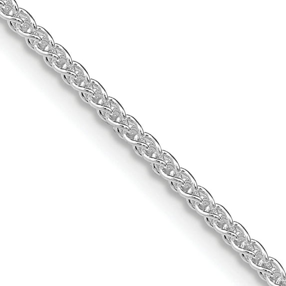 Sterling Silver Rhodium-Plated 1.6mm Round Spiga Chain (16 X 1.6) Made In Italy qsp040r-16