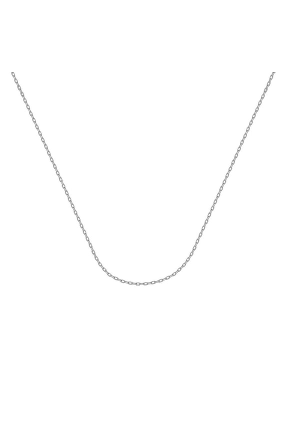 Sterling Silver Rhodium Plated 1.85mm Textured Forzantina Chain Necklace Lobster Lock - 16 Inch