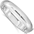 thumbnail image 1 of Sterling Silver Rhodium-Plated 12mm Fancy Hinged Bangle Bracelet Made In Thailand qb33, 1 of 5